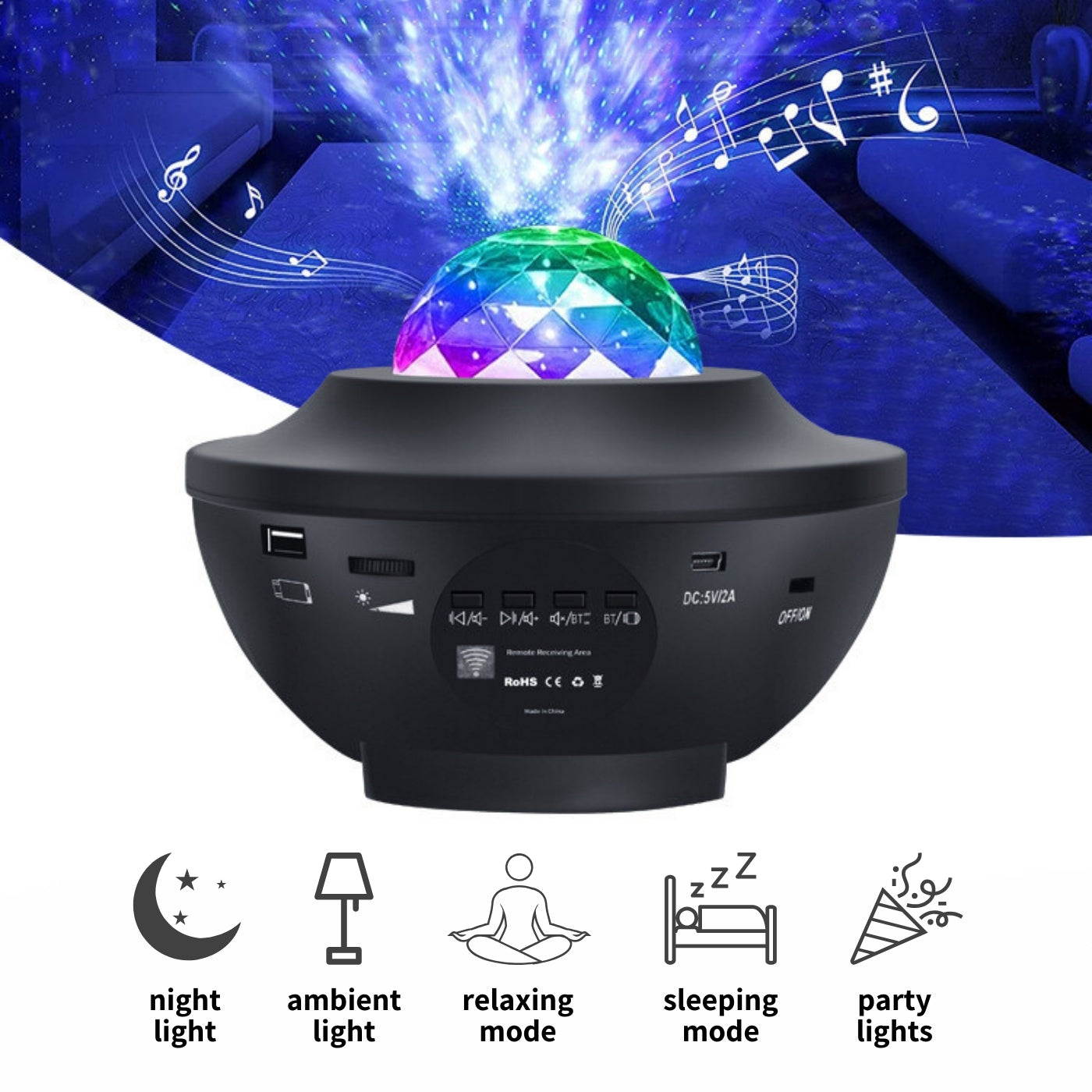 3in1 Galaxy Starry Night Projector