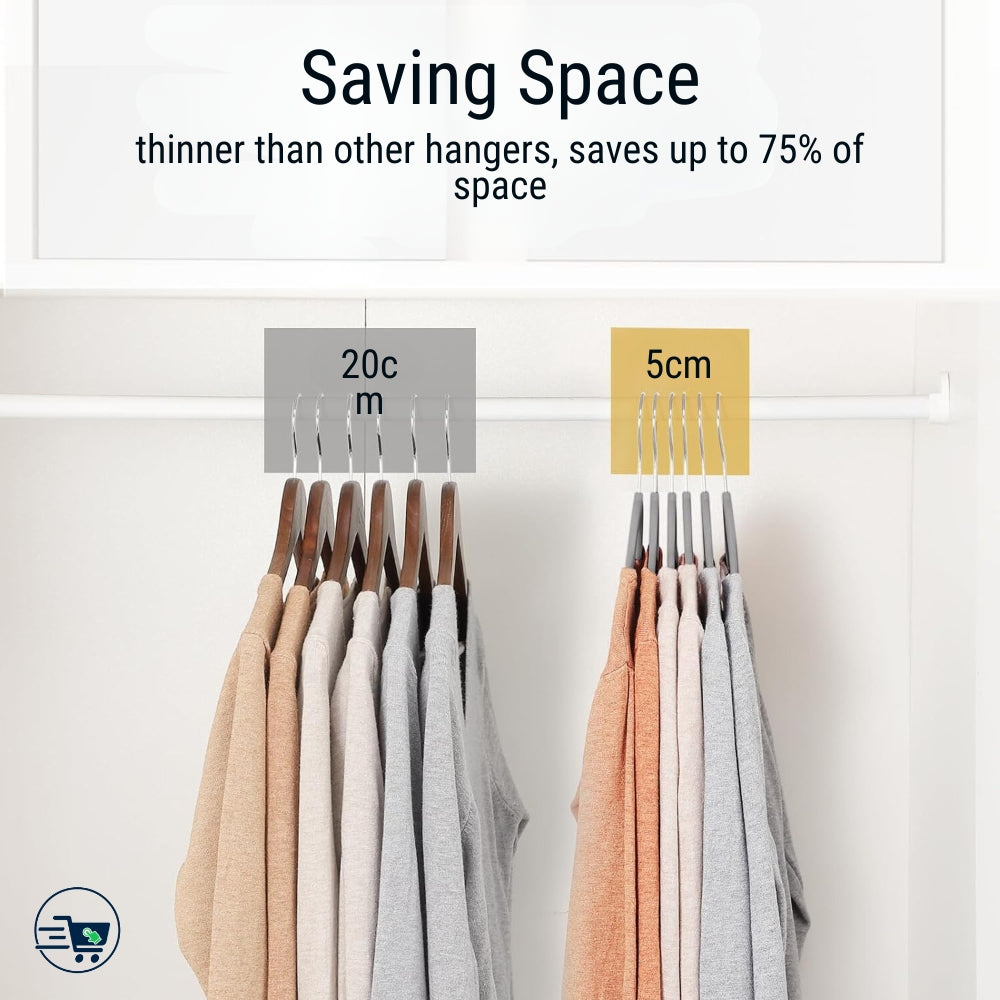 velvet hangers, saving closet space