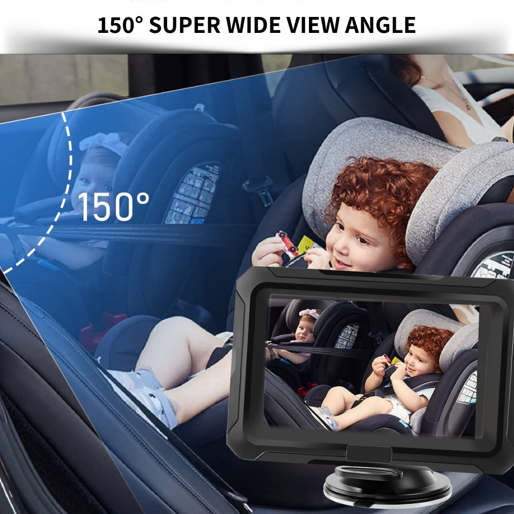 Cámara de Bebés para Autos - 1080p con Pantalla de 5 "