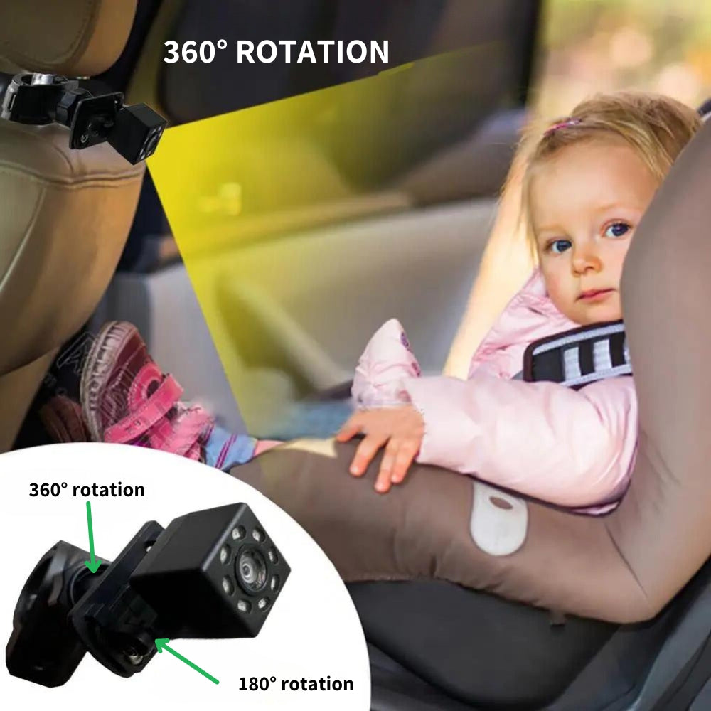 Câmera de carro de bebê de 1080p com exibição de 5 "