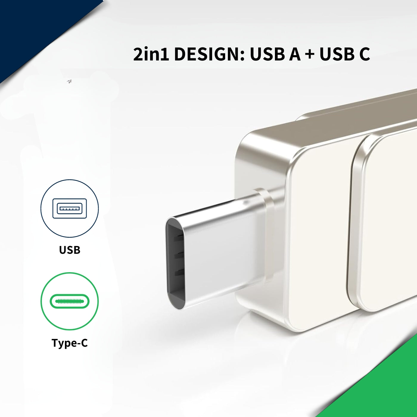 محرك فلاش USB C 128 جيجابايت